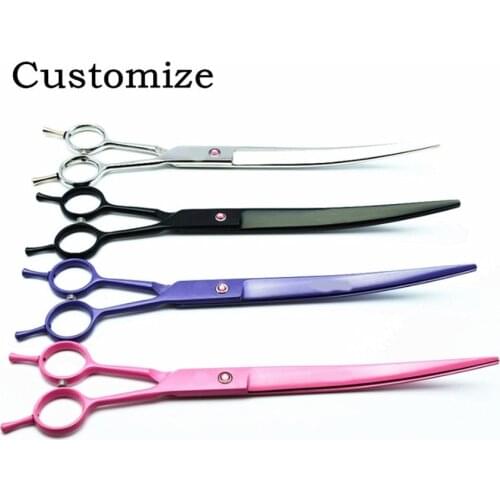 Customize 440c 9 inch Pet hair scissors dog hair clipper dog grooming barber Animal cutting scissor shears hairdressing scissors