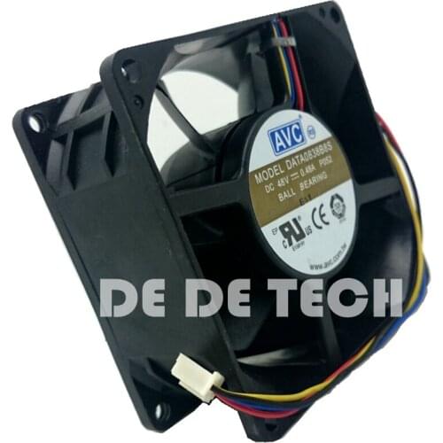 Original AVC DATA0838B8S 8038 80*80*38mm DC 48V 0.48A 4-Pin sever axial cooling fan