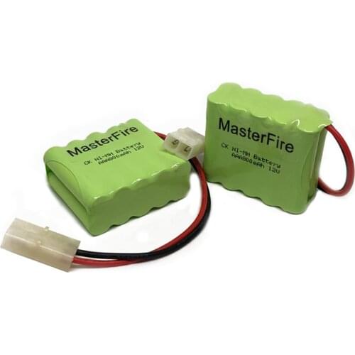 MasterFire Original Ni-MH 12V AAA 800mAh Battery Rechargeable NiMH Batteries Pack With Plugs For Remote Control Car