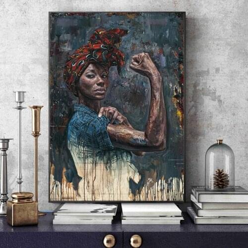 RELIABLI ART Portrait Posters And Prints Women Power Canvas Paintings Home Wall Pictures For Living Room Decoration No Frame