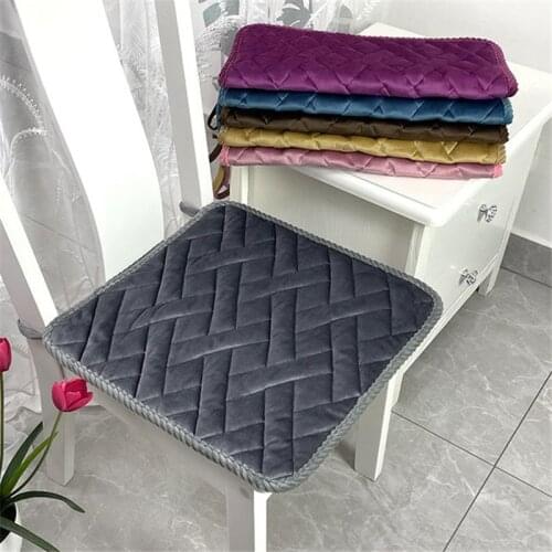 Thick Cotton Chair Cushion Comfortable Sitting Buttocks Chair Cushion Non-slip Seat Pad Super Soft Cushion For Home Office Decor