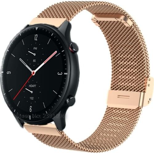 The stainless steel strap amazfit GTR 2 bracelet is Xiaomi amazfit GTR 2 2e 47mm 42mm suitable for 20mm 22mm buckle strap