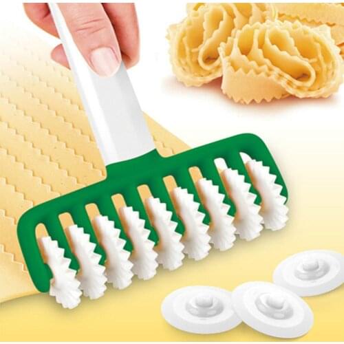 Noodle Cutter Wheel Pizza Dough Roller Cookie Pie Kitchen Baking Cooking Tool Pastry Pasta Dough Crimper Baking Pan
