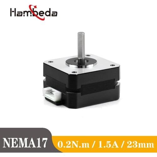 1.8 Degree Nema17 Stepper Motor 23mm Nema 17 Stepper Motor 1.5A 4-lead for 3D Printer and Engraving Machine