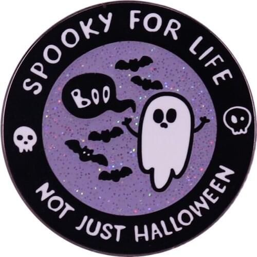 Spooky For Life Not Just Halloween Enamel Pin Being a beautiful person is a dream of people