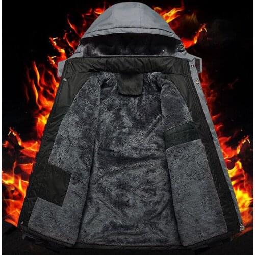 Winter Jacket Men outdoor Hiking Jacket Fleece inside Windproof Waterproof thick Parka Windbreaker Army fishing cycling Raincoat