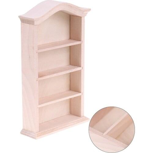 1:12 Dollhouse Miniature Wooden Cupboard Wall Cabinet Bookcase Furniture Decor