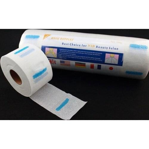 1 Small Roll/100 Piece Disposable Neck Paper Strip Barber Haircut Anti-Dust Paper Hairdressing Collar Accessory Neck Paper Roll