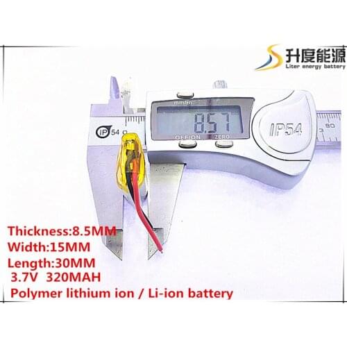 10pcs [SD] 3.7V,320mAH,[851530] Polymer lithium ion / Li-ion battery for TOY,POWER BANK,GPS,mp3,mp4,cell phone,speaker