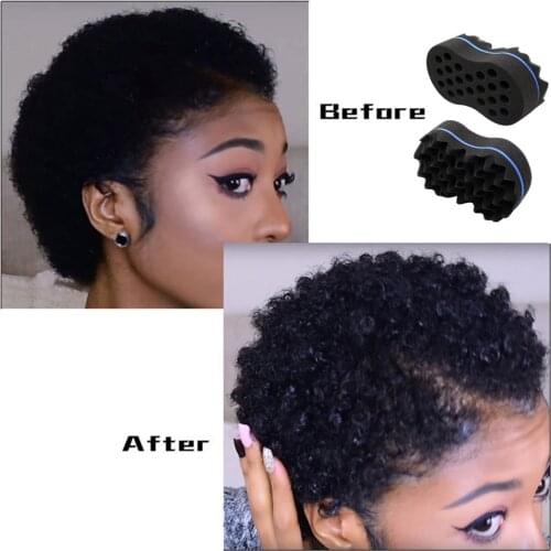 2Pcs Hair Twist Sponge Brush Dread Dreading Wave Twisting Foam Afro Barber Curl Sponge for Women and Men Boy Girl