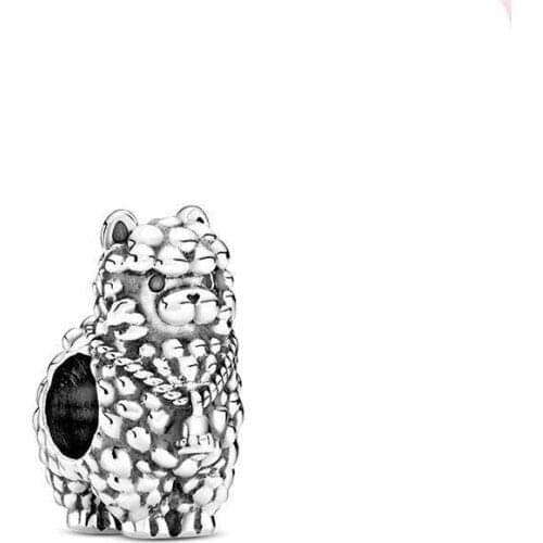 2020 New Free Shipping Authentic 925 Sterling Silver Fluffy Llama Charms Fit Original Bracelet For Women DIY Jewelry S925 Beads