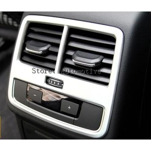 3pcs/set Car upper/Rear armrest Air Condition Vent Outlet Cover For Audi A4 B9 2016 2017 Sedan 4 door left hand drive car