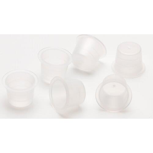 8 mm Small Size Clear White Tattoo Ink Cups Caps tattoo Supply 1000 pcs /bag