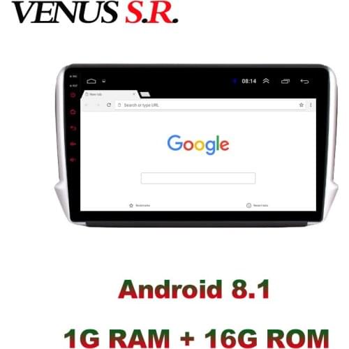 VenusSR Android 8.1 2.5D car dvd for peugeot 2008 208 Radio 2014-2018 multimedia headunit GPS Radio stereo gps navigation