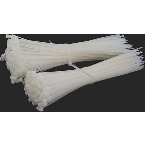White Nylon Cable Ties 5*200mm-8*500mm Plastic Self-locking Cable Zipper Buckle Wire Zip Tie