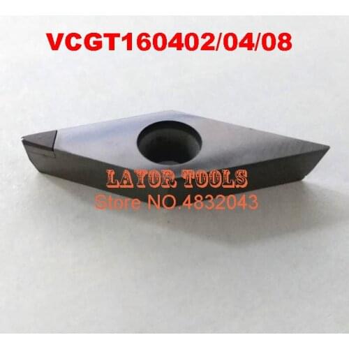 Free freight 2PCS VCGT160402/vcgt160404/vcgt160408 CBN Inserts , CBN Diamond insert For Lathe Tools Inserts For SVJCR/SVVCN