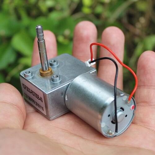 DC 3V-9V 7.2V Worm Gear Motor Reducer 150-450RPM High Torque Electric 370 Motor Metal Gear 7-shaped for Automation Equipment