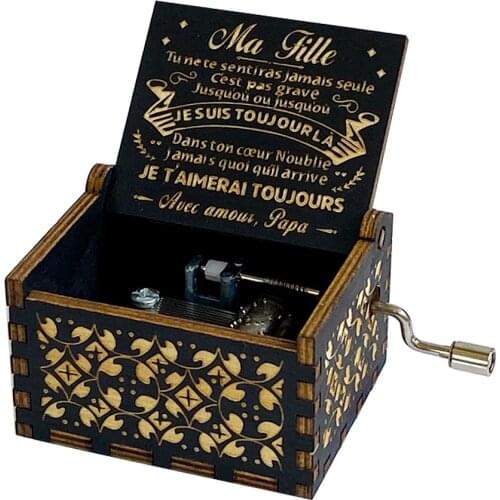 Wooden Music Box Childrens Toys Christmas Gifts Family Decoration Music Box Friends Daughter Son Husband Wife Gifts