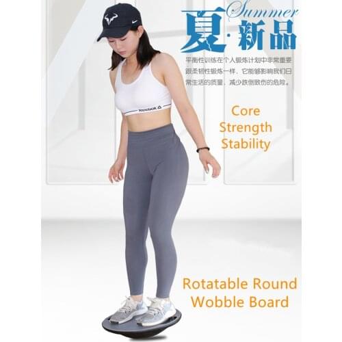 Yoga Wobble Board Rotatable Feet Massage Disc Round Plates Rocker Board Gym Fitness Sport Waist Wriggling Twisting Balance Board