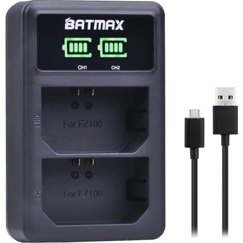 NP-FZ100 LED Display USB Dual Charger for Sony NP FZ100 BC-QZ1,Sony Alpha9,Sony A9,Sony Alpha9R,Sony A9R Camera