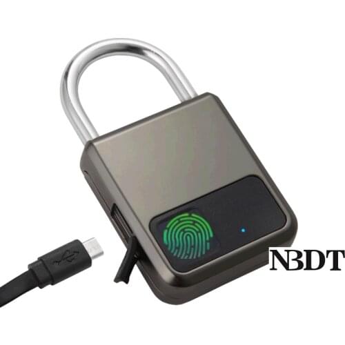 Fingerprint Smart Padlock Luggage Mini Portable USB Charge Gym Lock Backpack Cabinet Box Case Door