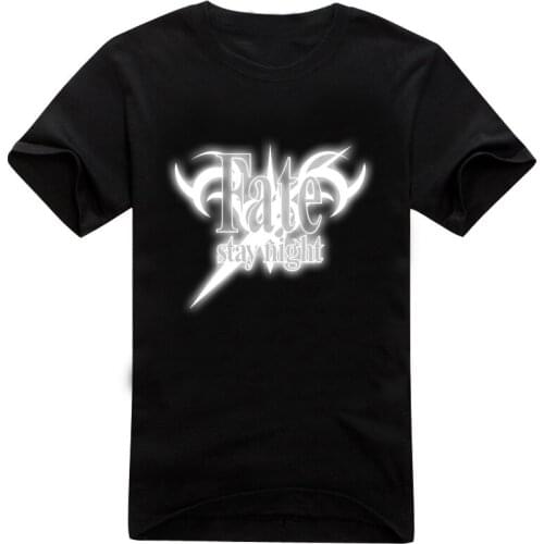 Fate stay night T-Shirt reflect light Anime Tops Tees Summer Men Women Short Sleeve T shirt