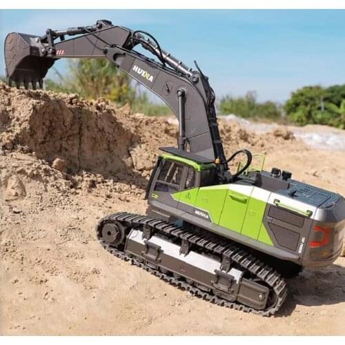HUINA 1/14 RC Excavator Truck Caterpillar Alloy 2.4GHz Radio Controlled Car 22 Channel Construction Vehicle Toy Sound For Boys