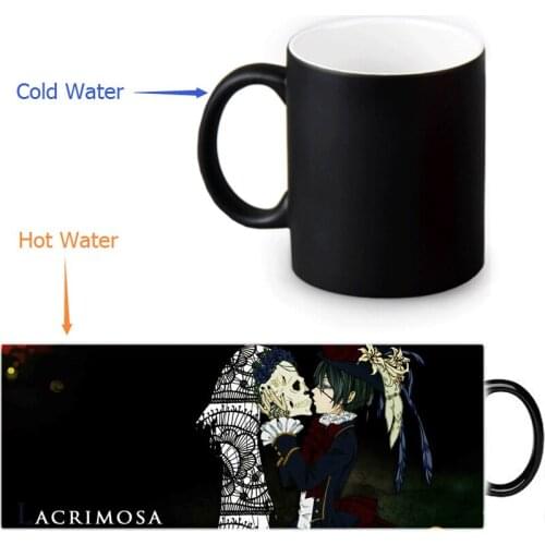 Black Butler Heat Reveal Mug color change coffee Mug 12 OZ/350ml sensitive magic mugs