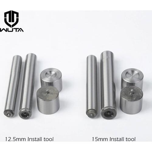 WUTA 4pcs/set Snap Fastener Installation Kit Snap fixing Tool Kit Metal Leather Craft Tool for DIY Install Buttons 12.5mm/15mm