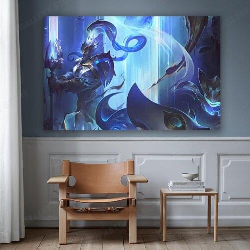 Warrior Wall Art,League of Legends Wall Decoration,Video Game Watercolor Print,Character Poster Print,Fantasy Art Print