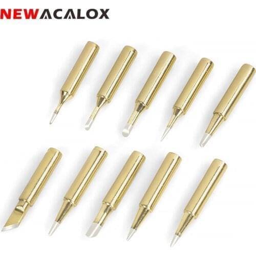 NEWACALOX 10PCS 900M Lead-free Welding Tips Soldering Iron Tips suitable for 936,937,907,Yihua Soldering Iron/Soldering Station