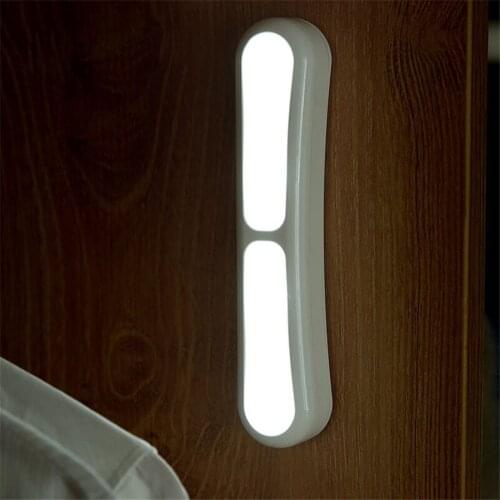 4LEDs Hand Pressure Cupboard Wardrobe Bed Lamp LED Under Cabinet Night Light Wireless Wall Lamp For Closet Stairs Kitchen