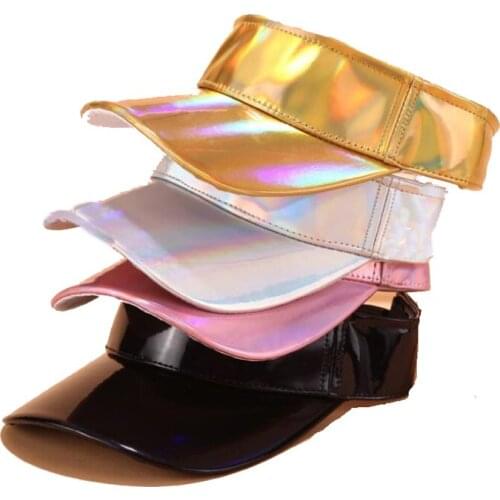 2019 New Top empty hat silver gold Men Women Outdoor Sport hat Summer Visor Cap Hat for Golf Hiking Tennis running Sunscreen cap