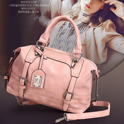 2020 New Women Bag Oil Wax Leather Handbags Luxury Lady Handbags Boston Bag Single Shoulder Bag Ladies Tote Bag Crossbody Bag