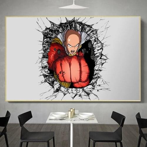 One Punch Man Anime Poster Original Design Anime Wall Art Print Scroll Poster,20 x 28 Inches,No Frame