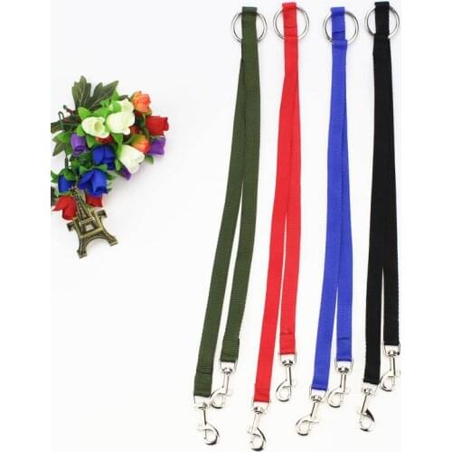Dog Leash Pet Accessories Double V Shape Collar Lead Leashes Couple 2 Way 2 In 1 Nylon Walking Leashes