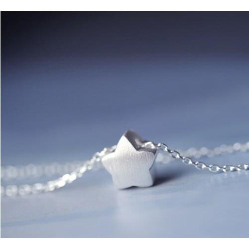 Daisies New Arrival Pure 925 Sterling Silver Stars Shape Necklaces Pendant Hot Sale Real Silver Jewelry for Women