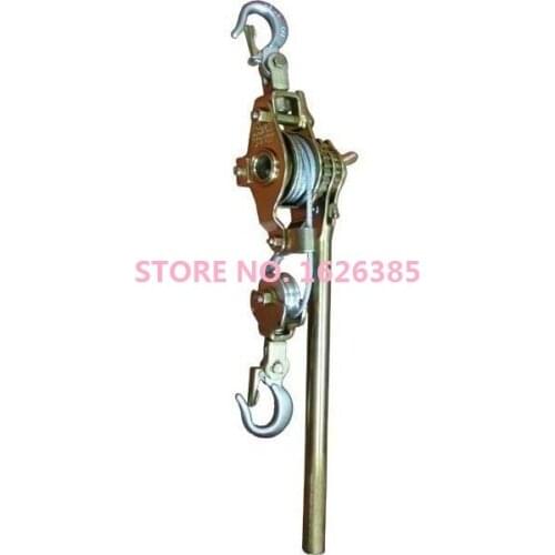 1T Japanese style ratchet cable puller hand steel wire rope puller ratchet pulling wire grip