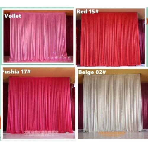 Silk Satin Drapes Panels Hanging Curtains Party Backdrop Wedding Decoration Drape Big Events Background Cloth 5 Colors 2.4X1.5m