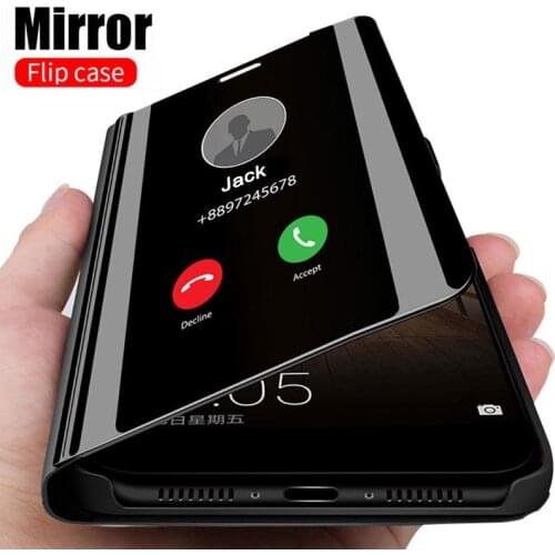 Smart Mirror Flip Case For OPPO Realme C20 A54 4G 5G Find X3Pro Coque Protection Shockproof Back Cover