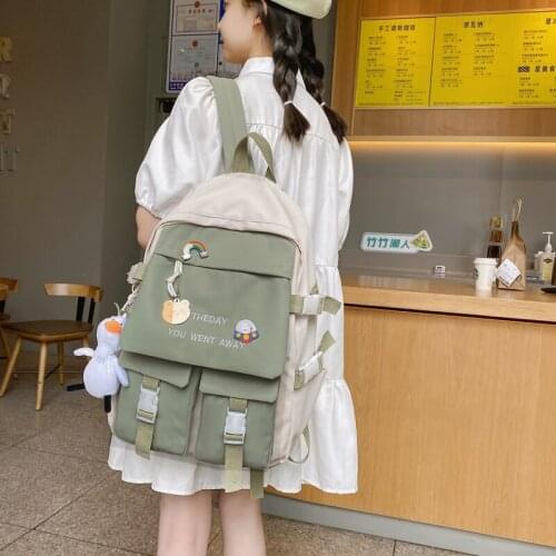 Couples Waterproof Cute Backpack male Female Harajuku School Bag College Lady Kawaii Backpacks Fashion Book Girl Bags Student