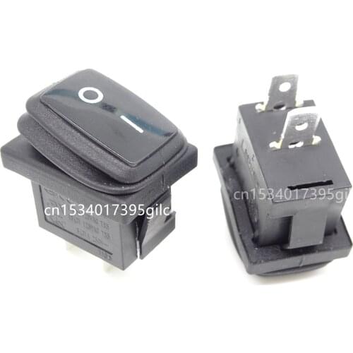 5pcs Waterproof boat switch 15mm*21mm power supply 2 feet two gears 6A power rocker water dispenser electronic scale toy
