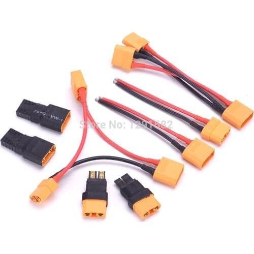 XT90 XT 90 Connector Male Female TO T plug Connector with 14AWG cable for RC Lipo Battery Converter Adapter