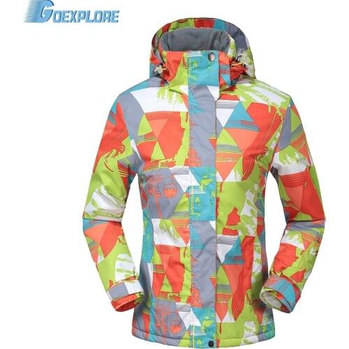 Goexplore Ski Jacket Women -30 Winter Waterproof Windproof Ladies Snowboard Jacket For Female Outdoor Snow Thicken coat