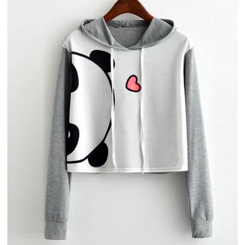 2019 New Fashion High Quality Womens Winter Warm Panda Fleece Pullover Jumper Hooded Sweater Coat Tops woman hoodie coat A30815