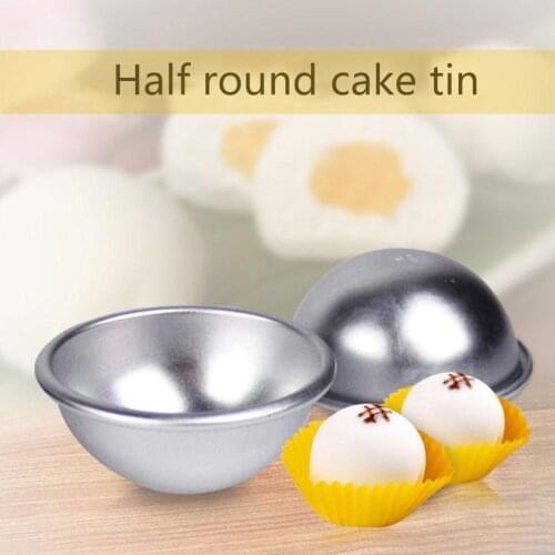 1pc Half Round 3D Molds Aluminum Sphere Bath Bomb Cake Ball Can 2 Mold Pan Size Tin Choose Baking Pastry Z1B6