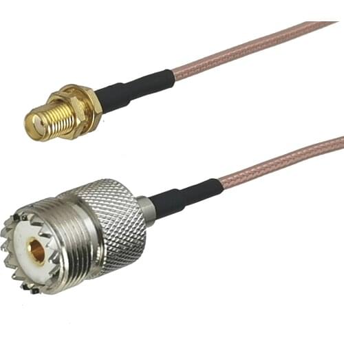 1Pcs RG316 SMA Female Jack Bulkhead to UHF SO239 Female Connector RF Coaxial Jumper Pigtail Cable For Radio Antenna 4inch~10M