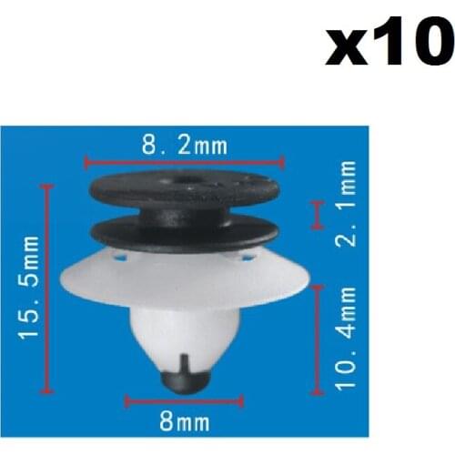 10pcs For Volvo Plastic Trim Clips- Interior Fascia Panels, Door Cards & Pillar Covers 30653441