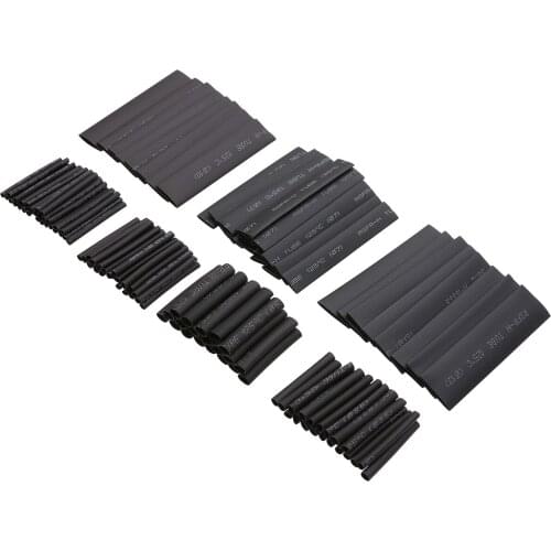 127pcs Heat Shrink Tubing Polyolefin Electrical Wrap Wire Cable Sleeves Insulation Shrinkable Tube Assortment Kit 2-13mm