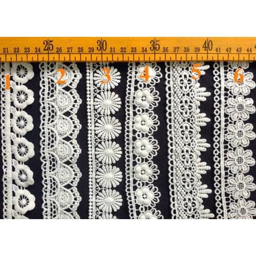 3-4cm milk fibre yarn embroidery flora style tiny lace trim,XERY-WMHB0409D